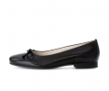 Gabor Damen Eleganter Ballerina Schwarz - Glattleder