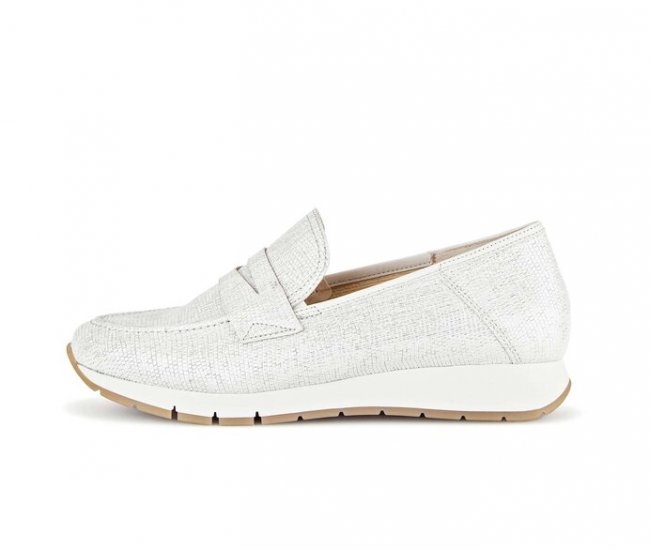Gabor Damen Slipper Gold - Leder Reptiloptik