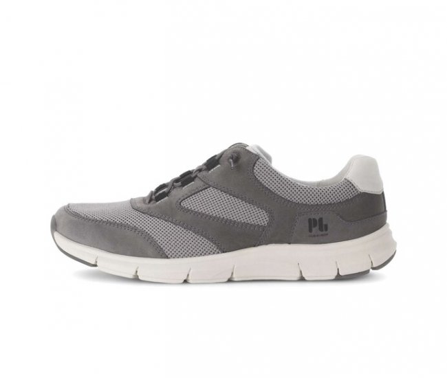 Pius Gabor Herren Sneaker Low Grau - Materialmix Leder/Textil