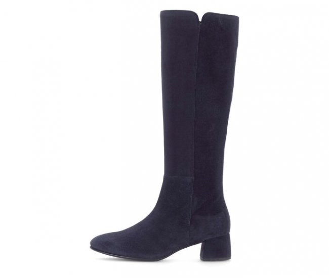 Gabor Damen Eleganter Stiefel Blau - Rauleder