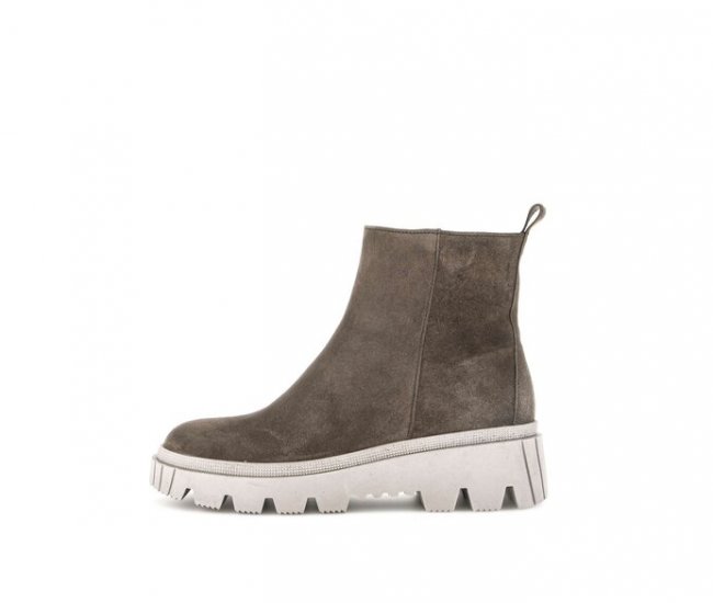 Gabor Damen Plateau Stiefelette Grau - Rauleder