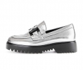 Gabor Damen Loafer Silber - Effektleder