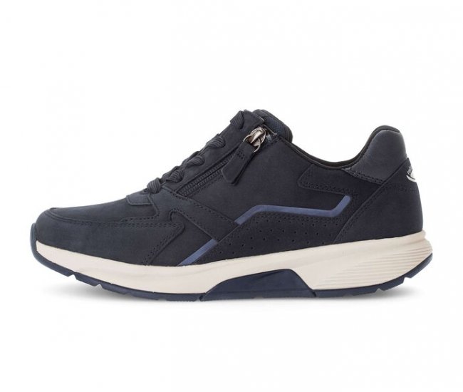 Gabor Damen Sneaker Low Blau - Rauleder