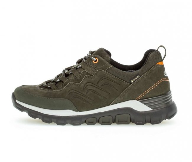 Gabor Damen Sneaker Low Grün - Materialmix Leder/Lederimitat