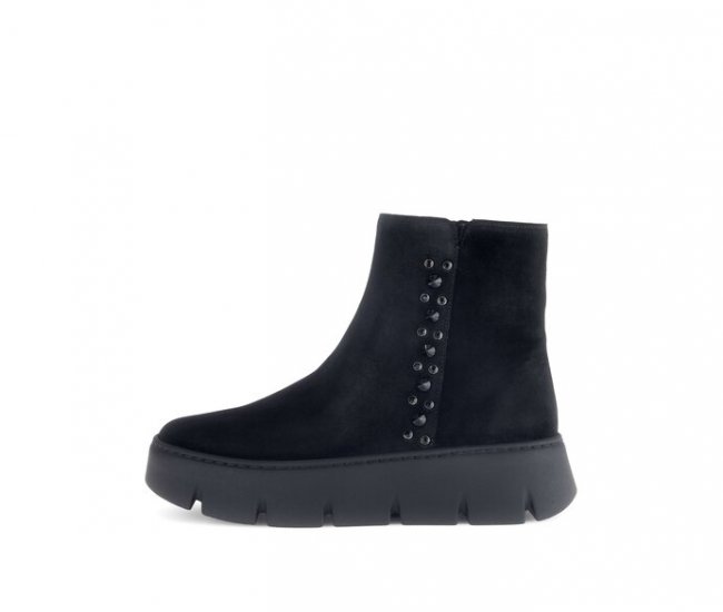 Gabor Damen Plateau Stiefelette Schwarz - Rauleder