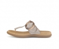 Gabor Damen Zehentrenner Beige - Rauleder