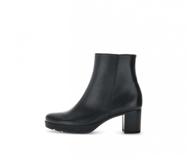 Gabor Damen Plateau Stiefelette Schwarz - Glattleder