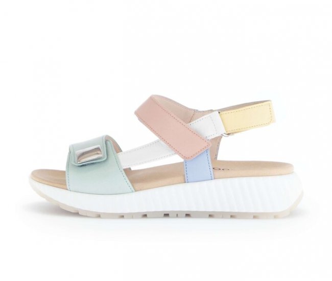 Gabor Damen Riemchensandale Multicolour - Glattleder