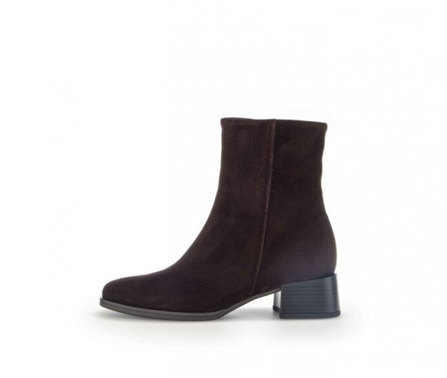 Gabor Damen Elegante Stiefelette Braun - Rauleder