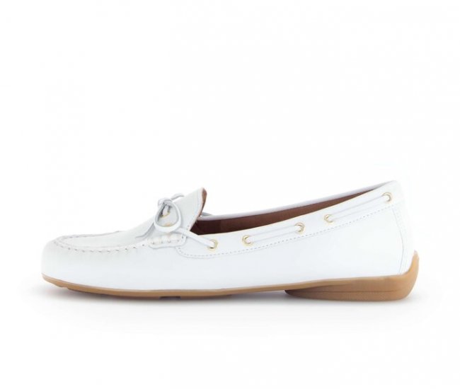 Gabor Damen Slipper Weiß - Glattleder