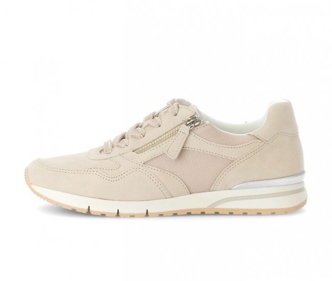 Gabor Damen Sneaker Low Beige - Materialmix Leder/Lederimitat