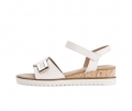 Gabor Damen Riemchensandale Creme - Glattleder