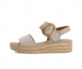 Gabor Damen Plateau Sandale Beige - Rauleder