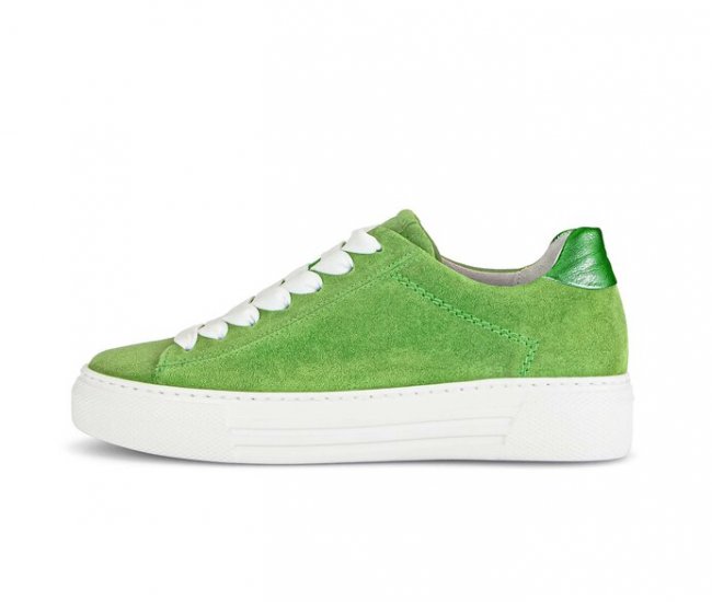 Gabor Damen Sneaker Low Grün - Materialmix Leder/Lederimitat