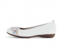 Gabor Damen Sportliche Ballerina Weiß - Materialmix Leder