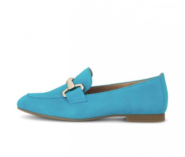 Gabor Damen Slipper Blau - Rauleder