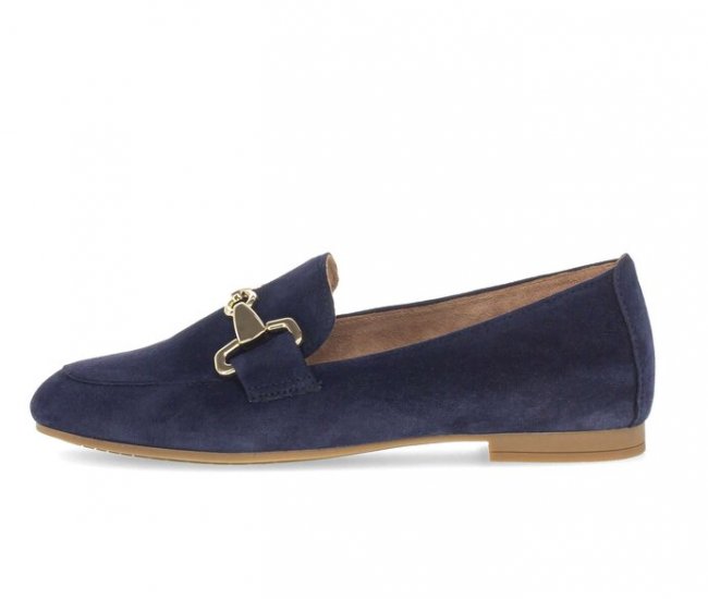 Gabor Damen Slipper Blau - Rauleder