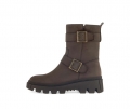 Gabor Damen Biker Boots Braun - Rauleder