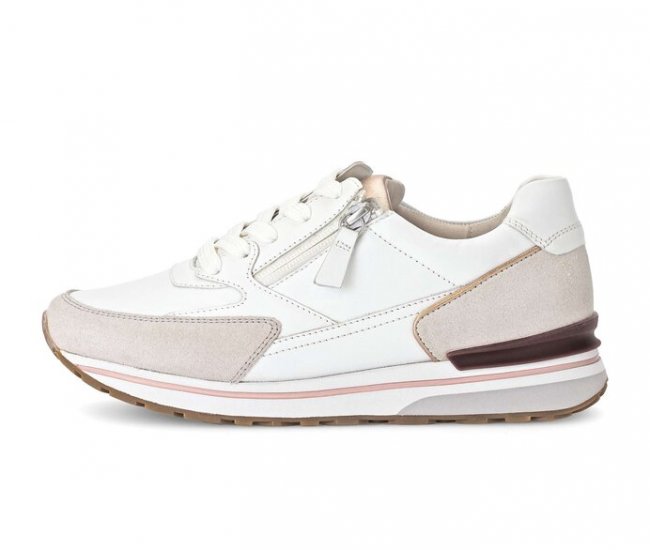 Gabor Damen Sneaker Low Weiß - Materialmix Leder