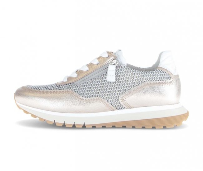 Gabor Damen Sneaker Low Rosa - Materialmix Leder/Lederimitat