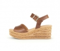 Gabor Damen Keilsandalette Braun - Glattleder