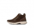 Gabor Damen Sportliche Stiefelette Braun - Materialmix Leder