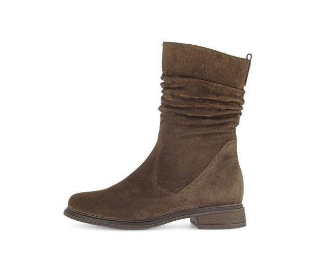 Gabor Damen Elegante Stiefelette Braun - Rauleder