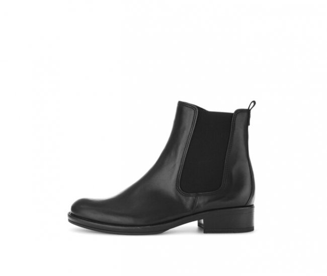 Gabor Damen Chelsea Boot Schwarz - Glattleder