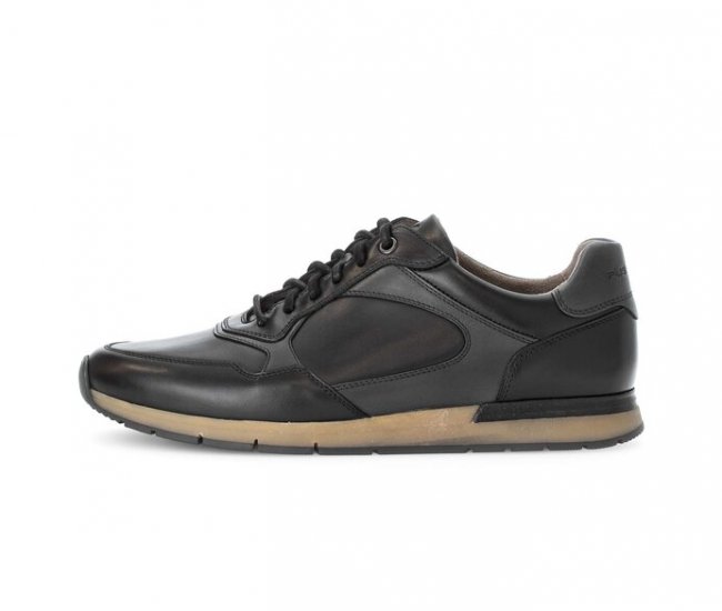 Pius Gabor Herren Sneaker Low Schwarz - Glattleder