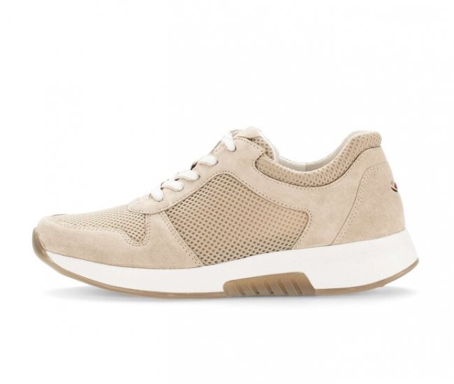 Gabor Damen Sneaker Low Beige - Materialmix Leder/Lederimitat