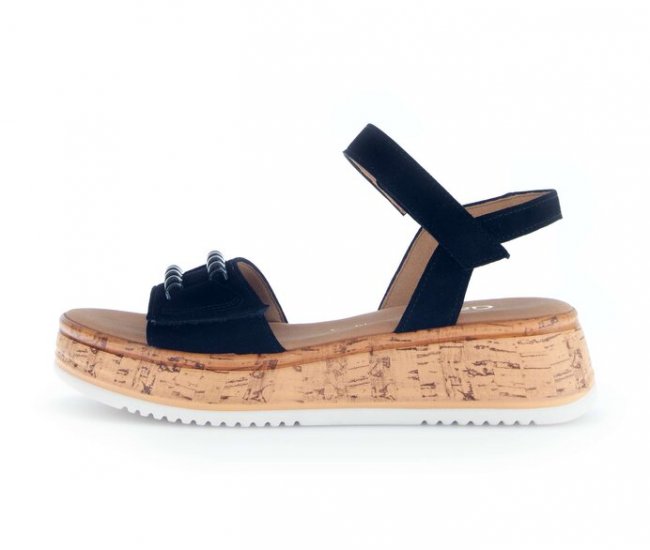 Gabor Damen Plateau Sandale Schwarz - Rauleder