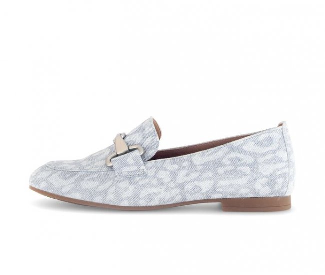 Gabor Damen Slipper Blau - Effektleder