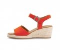 Gabor Damen Keilsandalette Orange - Rauleder