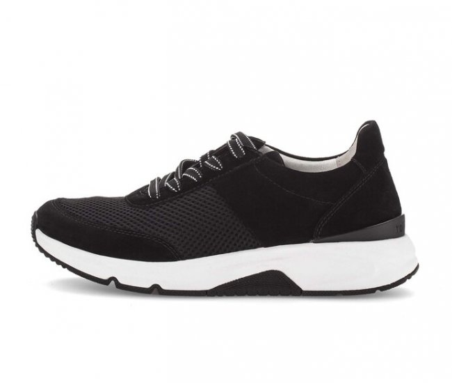 Gabor Damen Sneaker Low Schwarz - Materialmix Leder/Lederimitat