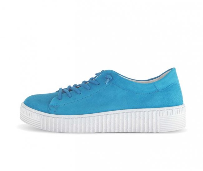 Gabor Damen Sneaker Low Blau - Rauleder
