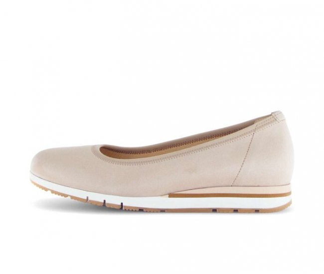 Gabor Damen Sportliche Ballerina Beige - Rauleder