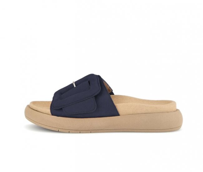 Gabor Damen Pantolette Blau - Rauleder