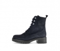 Gabor Damen Schnürstiefelette Blau - Leder Reptiloptik