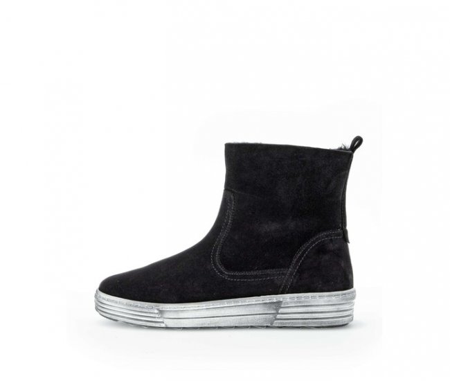 Gabor Damen Winterstiefelette Schwarz - Rauleder