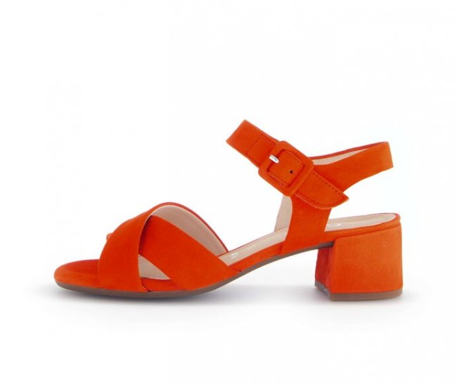Gabor Damen Riemchensandale Orange - Rauleder