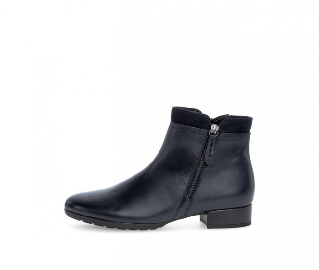 Gabor Damen Sportliche Stiefelette Blau - Glattleder