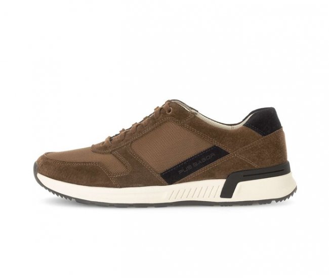 Pius Gabor Herren Sneaker Low Braun - Materialmix Leder/Textil