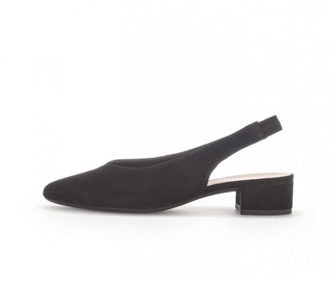 Gabor Damen Slingpumps Schwarz - Rauleder