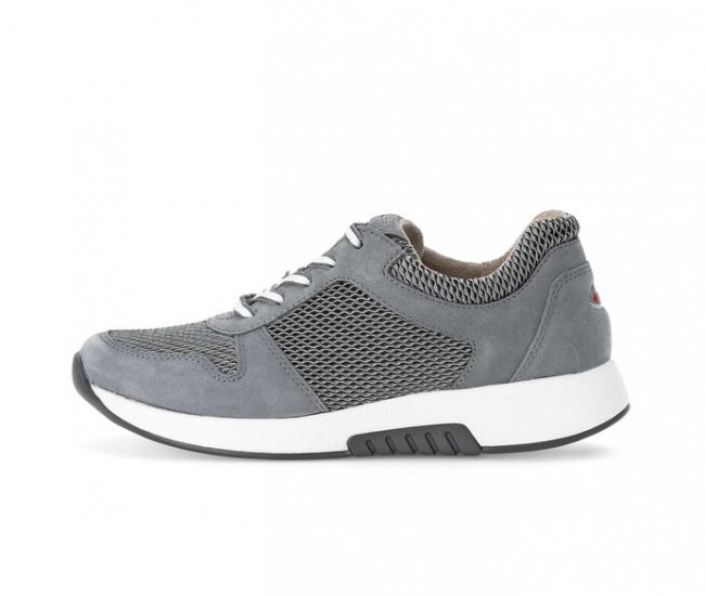 Gabor Damen Sneaker Low Grau - Materialmix Leder/Lederimitat