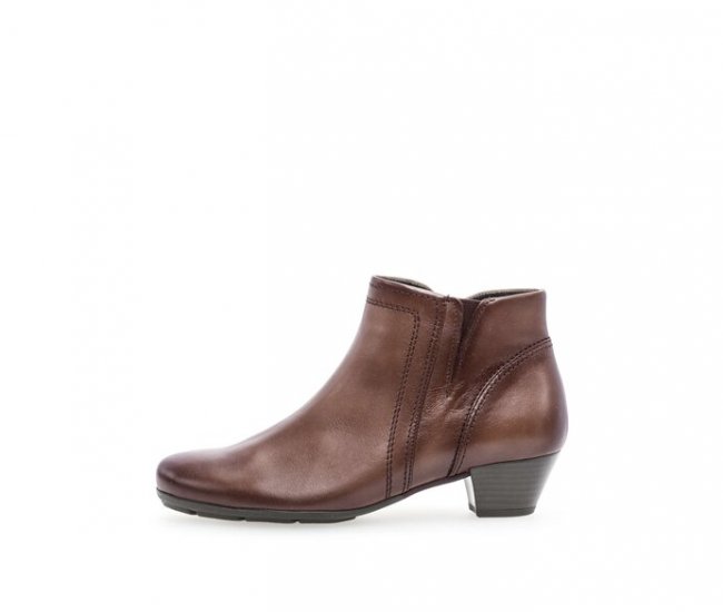 Gabor Damen Ankle Boot Braun - Glattleder