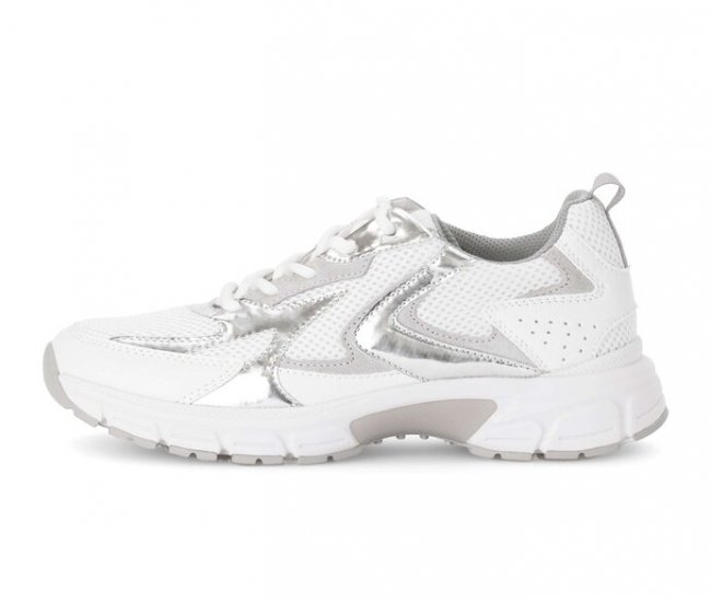 Gabor Damen Sneaker Low Weiß - Materialmix Leder/Lederimitat