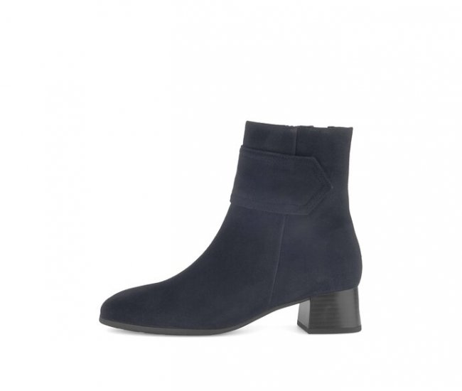 Gabor Damen Elegante Stiefelette Blau - Rauleder