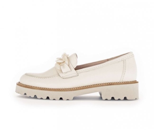 Gabor Damen Loafer Beige - Glattleder