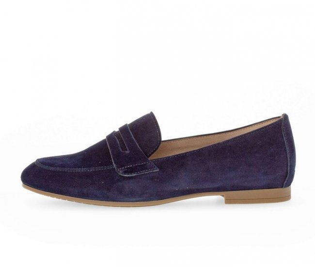 Gabor Damen Slipper Blau - Rauleder