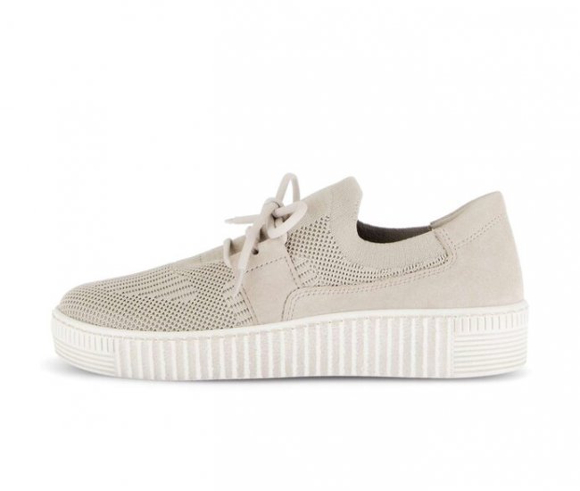 Gabor Damen Sneaker Low Beige - Materialmix Leder/Lederimitat
